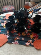 Czarny komplet kawowy 