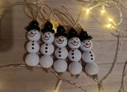 Bałwanki 5 sztuk zestaw ozdób świątecznych 