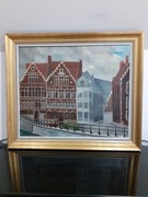 Piękny obraz holenderskich budynków 