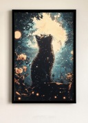 Plakat z Czarnym Kotem - Duży format A3