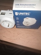 Gniazdo Elektryczne ścienne Unitec biały Rozgaleziacz usb usb-c
