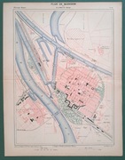 Niemcy Mannheim plan miasta 1885