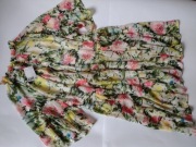 Suknia ecru kwiaty luźna ,,H&M" roz. 42