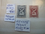 2szt. znaczki seria Fi 709 Polska 1954r. KONGRES ZWIĄZKÓW czyste ** PRL