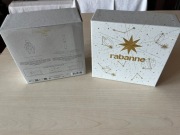 Pudełko rabanne, po perfumach Million Gold, kompletne, jak nowe, z pokrywką
