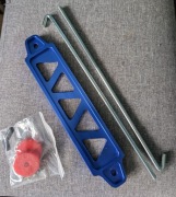 Mocowanie baterii akumulatora 218mm / 190mm anodyzowany niebieski