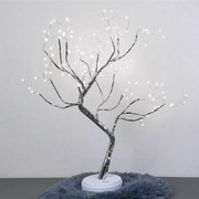 Lampa choinkowa, podświetlana brzoza