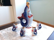 Stare figurki porcelanowe rybka PRL