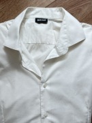 Elegancja oryginalna koszula Roberto Cavalli biała klasyczna basic w szafie