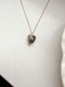 naszyjnik serce labradoryt sercem labradorytem stal nierdzewna stali