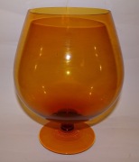 Sudety? Barbara? duży miodowy kielich, puchar miodowy, szkło Prl