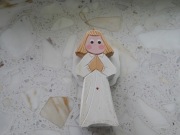 ANIOŁEK WISZĄCY, DREWNIANY, PIĘKNA RZEŹBA