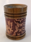 Matero Guampa Terere Yerba Mate Palo Santo + skóra