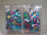 Koraliki kolorowe zaciskane do dredów, warkoczyków 200 szt. 