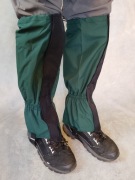 Stuptuty ochraniacze getry na buty długie zielono - czarne