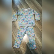 Kompletny dresik H&M zwierzątka kwiatki r. 86