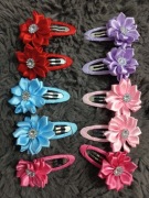 Spinki kwiatki z cyrkonią dla dzieci rozne kolory 