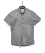 Męska Koszula Krótki Rękaw W Gwiazkdki Szara Iceman |R. M