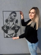 Anime, Styl Japoński, dziewczyn. Obraz z drewna