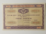 Polska PKO Premiowy bon oszczędnościowy 1000 zł 1971r.