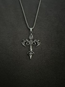 Naszyjnik z krzyżem y2k alternative aesthetic gothic opium swag vint unisex