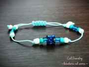 Mikołajki Bransoletka sznurkowa z koralikami