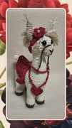 Walentynkowa Lama, alpaka – ręcznie robiona na szydełku, amigurumi