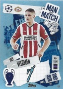 TOPPS MATCH ATTAX 2024/2025 MAN OF THE MATCH JOEY VEERMAN PSV 407