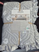 Narzuta na łóżko 200cm na 220cm szara