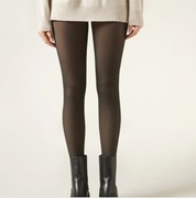 CZARNE OCIEPLANE POLAREM RAJSTOPY Z FUTERKIEM ZIMOWE 