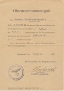 Gdynia Gotenhafen Nadanie na Głównego Sternika 1944 podpis kapitana