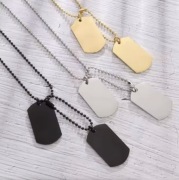 Naszyjnik męski nieśmiertelnik stal nierdzewna militarny
