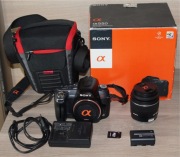 Sony a550 Lustrzanka obiektyw 8GB bateria ładowarka etui