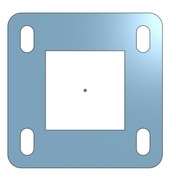 Płytka podstawa maskownica blacha montażowa do słupka 40x40, 80x80x4mm 