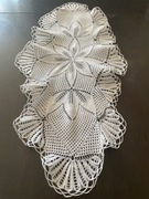 OWALNY FALOWANY BIEŻNIK -RĘCZNA ROBÓTKA NA DRUTACH