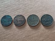 Polska, 4x 1 fenig 1923 , 1930 , 1937 Wolne Miasto Gdańsk WMG pfennig