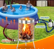 PODGRZEWACZ PIECYK DO BASENOW JACCUZI BALI OGRODOWYCH STAL NIERDZEWNA