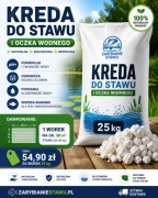 Kreda do stawu i oczka wodnego hodowla ryb 25kg zarybianiestawu