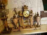 Sprawny zegar portykowy z przystawkami=Francja=marmur