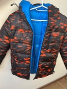 Dwustronna kurtka narciarska zimowa chłopięca 140-146 cm ciepła gruba lekka