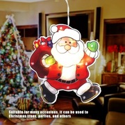 Świąteczny Mikołaj LED | Dekoracja okienna, Duży 20x18cm  wiszące lampki 3D