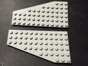 LEGO PŁYTKI SKRZYDŁA  L+P BIAŁE 30356+30355