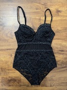 Body koronkowe czarne prześwitujące coquette Tezenis rozmiar S 36