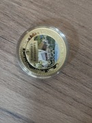 Stolice Unii Europejskiej 2020 -LUKSEMBURG - złocona Lustrzanka 33 mm st. L