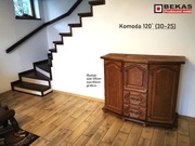 Komoda 120` Wysoka (3D-2S) Stylowa Dąb Rustikalny Producent BEKAS Meble 