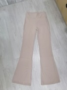 Spodnie damskie dzwony prążek 