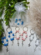 Breloczki mini różańce, dziesiątka różańca, komunia, chrzest