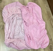 2x wodoodporne prześcieradło 120x60 różowe na łóżeczko dziecięce