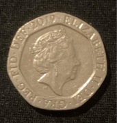 Wielka Brytania. 20 pensów. Twenty pence. 2019. Elżbieta II.