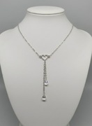 naszyjnik damski z kryształkami i sercem ślubna biżuteria